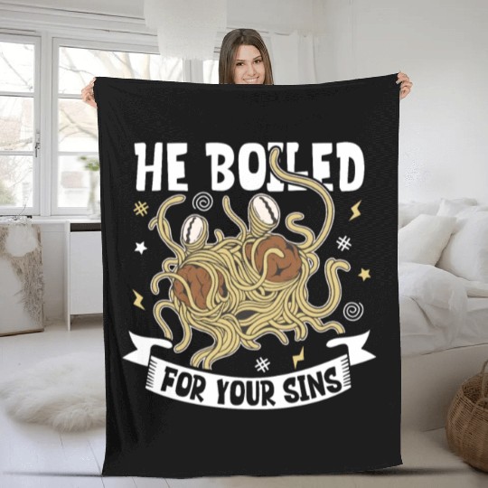 Atheist Atheism Flying Spaghetti Pastafarianism Fleece Blankets