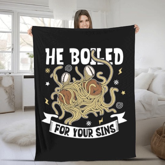 Atheist Atheism Flying Spaghetti Pastafarianism Fleece Blankets