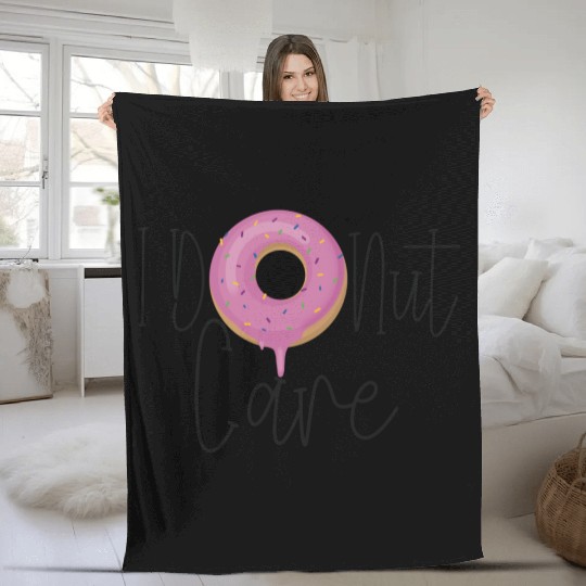 I donut care Fleece Blankets