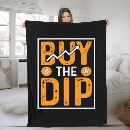 Buy The Dip Crypto Fleece Blankets