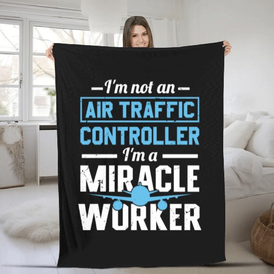 Air Traffic Controller ATC Flight Control Aircraft Fleece Blankets