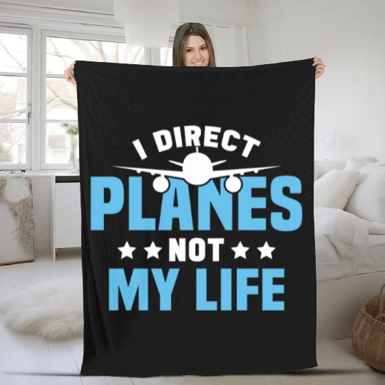 Air Traffic Controller ATC Flight Control Aircraft Fleece Blankets