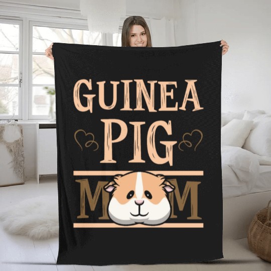Guinea Pig Mom - Guinea Pig Owner Cavy Lover Fleece Blankets