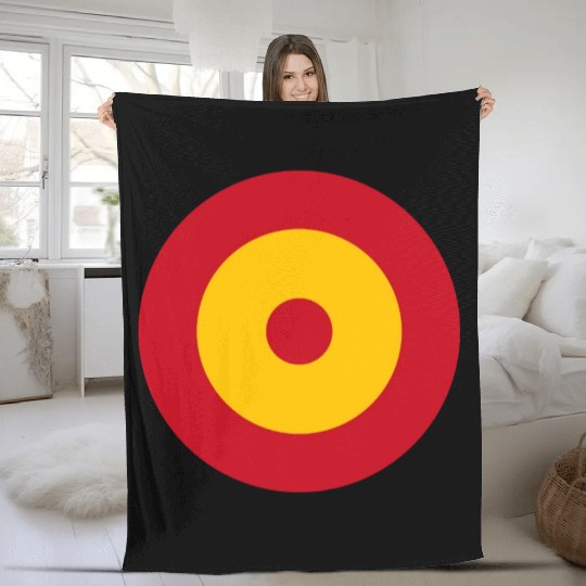 Spanish Air Force Current Emblem Fleece Blankets