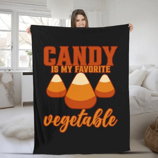 Candy Is My Favorite Vegetable 4 Fleece Blankets