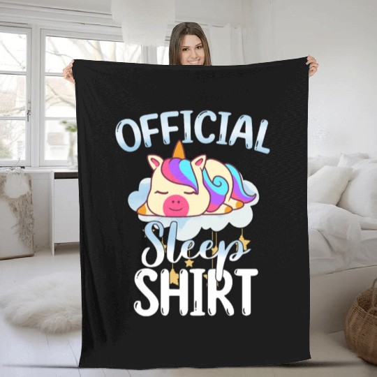 Official Sleep Fleece Blankets Unicorn