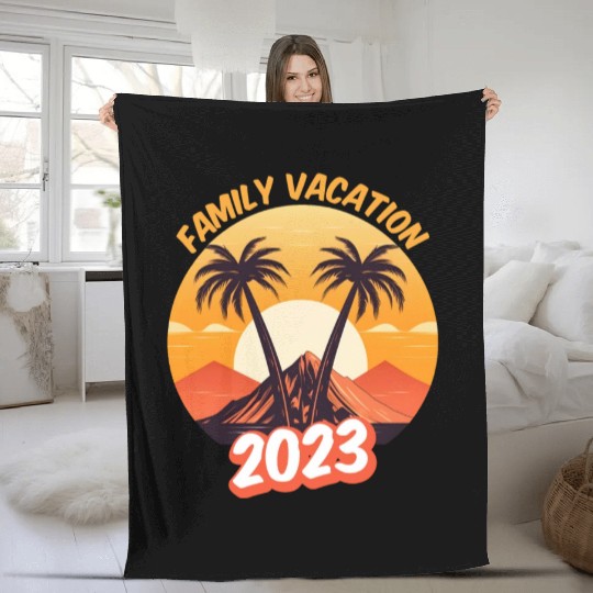family vacation 2023 - Family trip Fleece Blankets