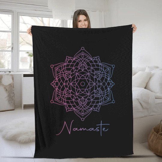 Serenity Mandala Namaste Fleece Blankets
