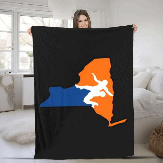 New York Wrestling Fleece Blankets