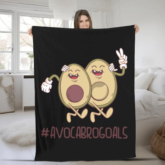Sibling Big Brother Avocado Goals Hilarious Puns Fleece Blankets