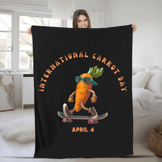 International Carrot Day April 4 Fleece Blankets