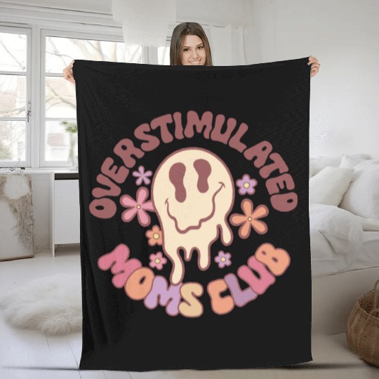 Overstimulated Moms Club Fleece Blankets