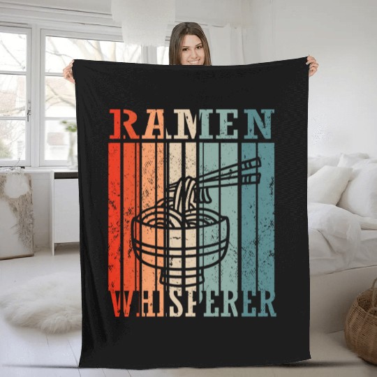 Ramen Whisperer Noodles Soup Lover Japan Chef Fleece Blankets