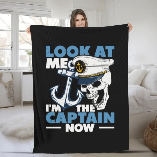 Captain Boat Lovers Fishermen Sailing Boating Fleece Blankets