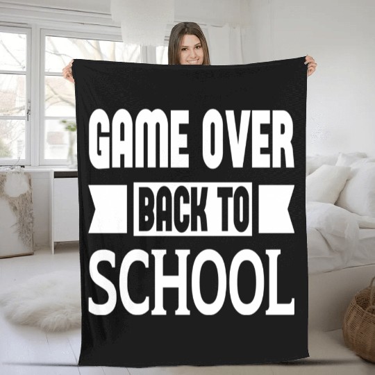 Game Over Back To School Fleece Blankets