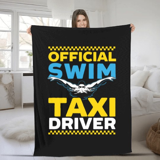 Official Swim Taxi Driver Taxi Taxicab Cab Driver Fleece Blankets