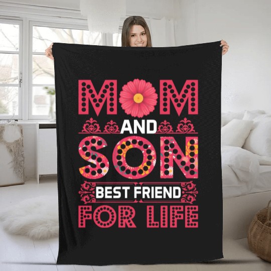 Mom And Son Fleece Blankets