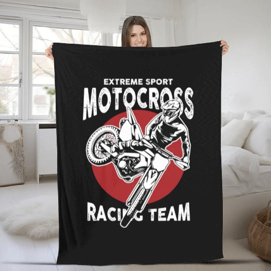 Motocross Racing Team Fleece Blankets