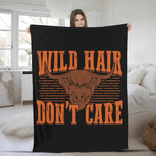Highland Cattle Cow Farmer Gift Fleece Blankets