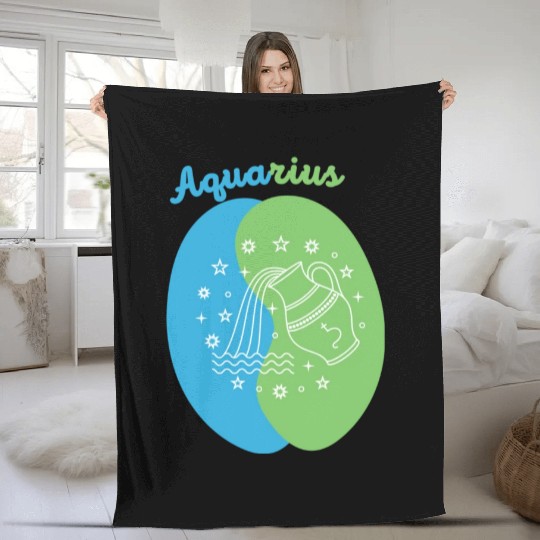Aquarius: Embrace Your Unique Vision with Minimali Fleece Blankets