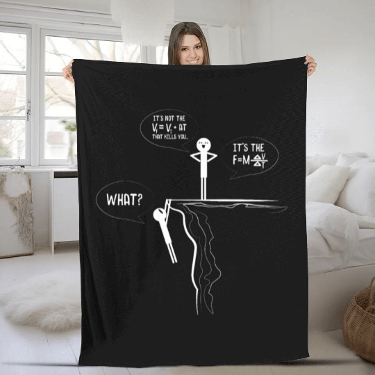 Quantum Physics Force Velocity Formula Science Fleece Blankets