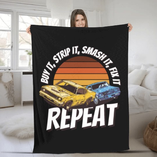 Demo Derby Demolition Derby Demolition Derby Lover Fleece Blankets