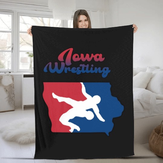 Iowa Wrestling Fleece Blankets