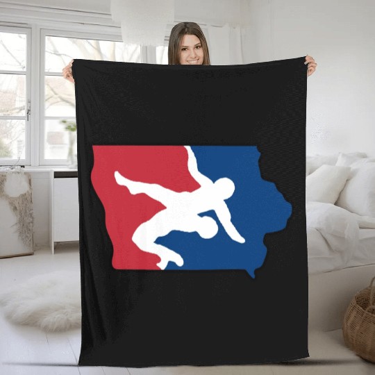 Iowa Wrestling Fleece Blankets