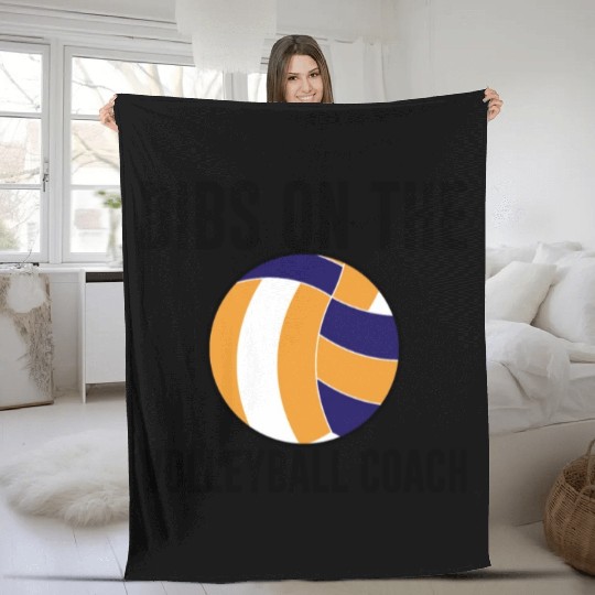 Dibs On The Volleyball Coach Fleece Blankets