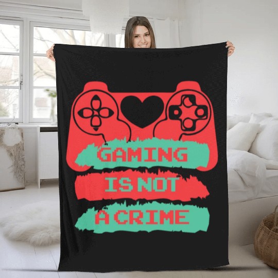 Gaming is not a crime Fleece Blankets