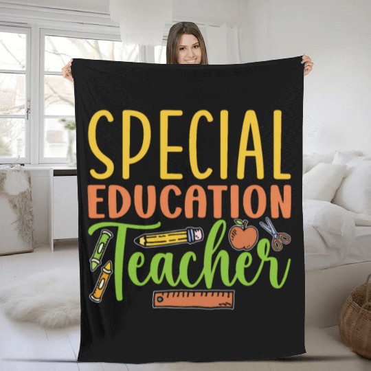 Special Education Teacher Cute Sped Awareness Fleece Blankets