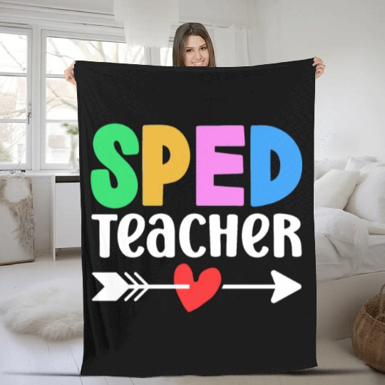 Sped Teacher Special Education Cute Awareness Fleece Blankets