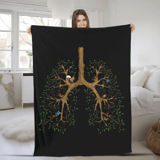 Mother Nature Breath Of Life Nature s Lungs T Shi Fleece Blankets