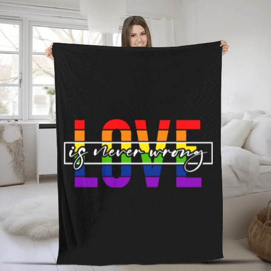 Pride LGBTQ. Statement Fleece Blankets