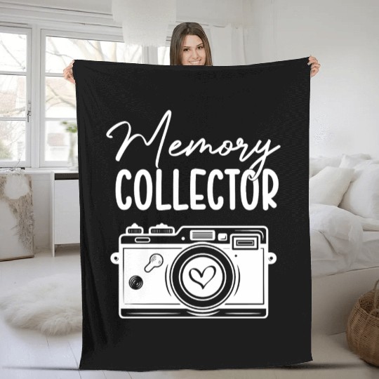 Funny Camera photography quote gift Fleece Blankets