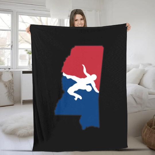 Mississippi Wrestling Fleece Blankets