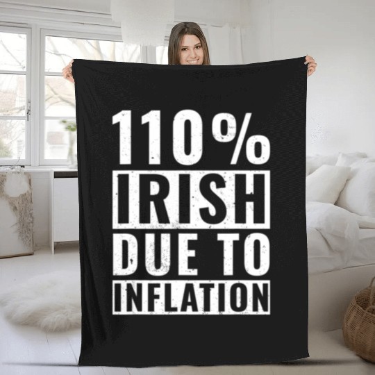 St Patricks Day 110 Irish Roots Ireland Funny Iri Fleece Blankets
