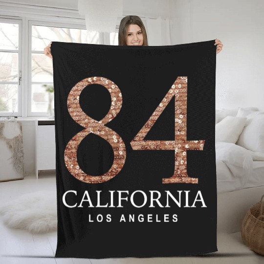 California Los Angeles est 84 Fleece Blankets