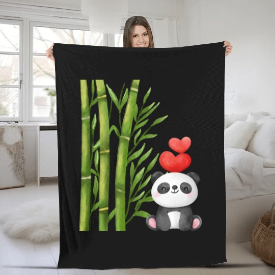 Bamboo Panda Fleece Blankets