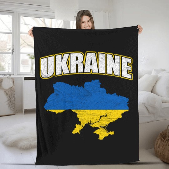 Ukraine Flag Nation National Colors Origin Kiev Fleece Blankets