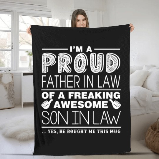 FATHER IN LAW SON IN LAW Fleece Blankets
