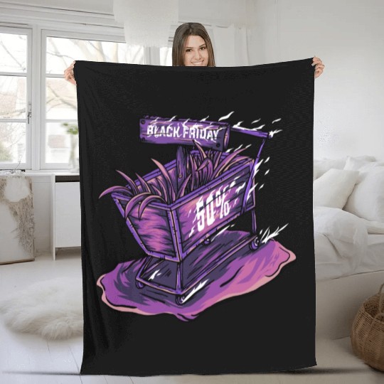 Trolley Black Friday Fleece Blankets