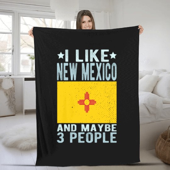 New Mexico Flag US State Fleece Blankets