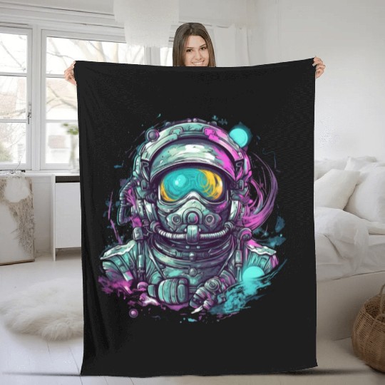 Astro Selfie Fleece Blankets