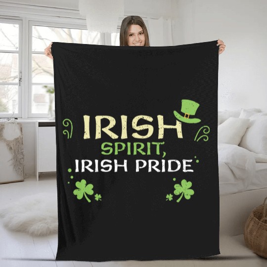 Irish spirit, Irish pride Fleece Blankets