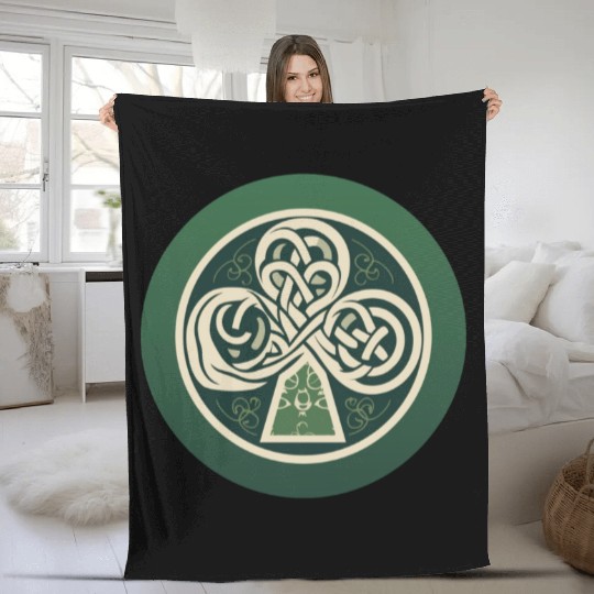 Shamrock Leaf Art Fleece Blankets