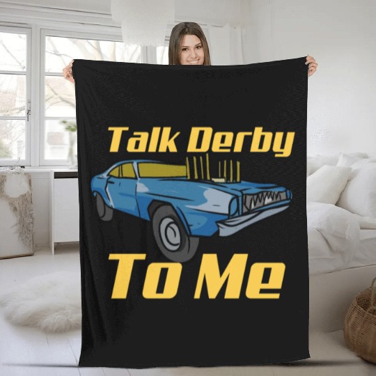 Demolition Derby Car Demo Derby Driver Fleece Blankets