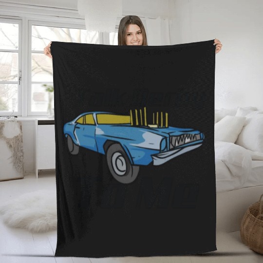 Demolition Derby Car Demo Derby Driver Fleece Blankets