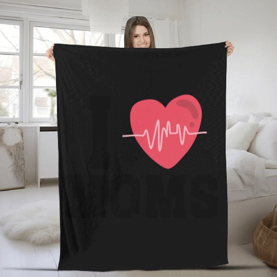 I Love Muscle Mommies Fleece Blankets