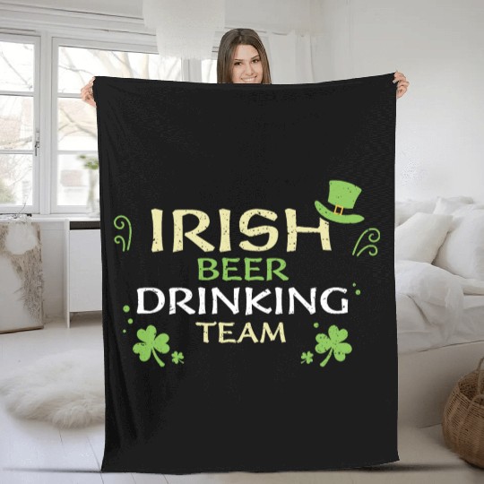 Irish Beer Drinking Team Fleece Blankets